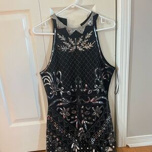 Black and silver sparkly dress